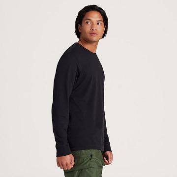 Allbirds Allgood Katoenen Long Sleeve T-shirts Heren Zwart | NL4287HK