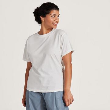 Allbirds Allgood Katoenen T-shirts Dames Wit | NL4745MA