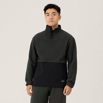 Allbirds Fluff Fleece Pullover Hoodie Heren Zwart | NL4330NB