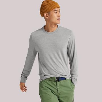 Allbirds Long Sleeve Sea T-shirts Heren Grijs | NL4283ZG