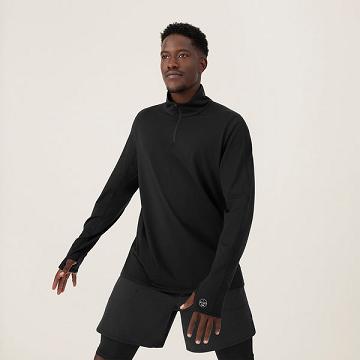 Allbirds Performance Quarter Zip Hoodie Heren Zwart | NL4327WY