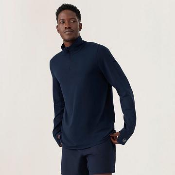 Allbirds Performance Quarter Zip Hoodie Heren Donkerblauw | NL4328QZ