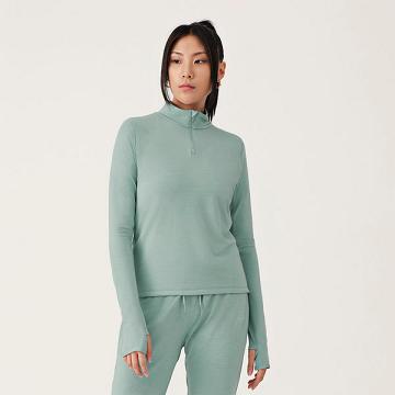 Allbirds Performance Quarter Zip Hoodie Dames Groen | NL4773NB