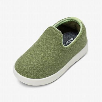 Allbirds Smallbirds Wol Loungers Slip On Schoenen Kinderen Olijfgroen | NL4875GL