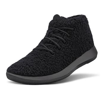 Allbirds Wol Runner-up Fluffs Hoog Dames Zwart | NL4648LH