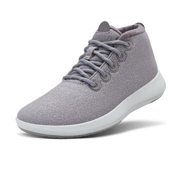 Allbirds Wol Runner-up Mizzles Hoog Dames Grijs Wit | NL4661UT