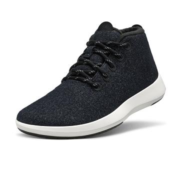 Allbirds Wol Runner-up Mizzles Hoog Dames Zwart Wit | NL4662YU